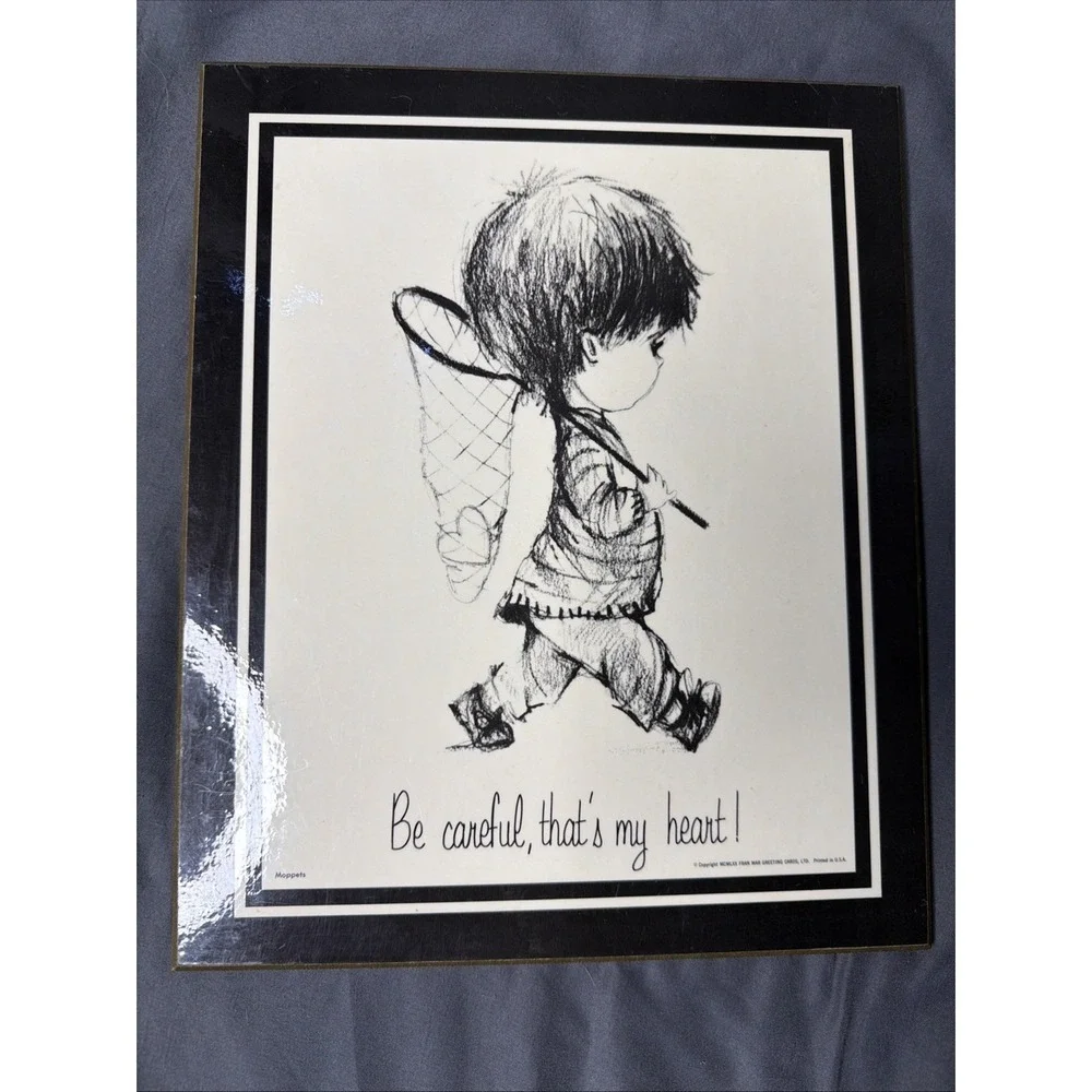 Vintage 1970 Moppets Wood Plaque Fran Mar  
